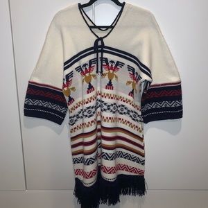 Vintage Handmade Tribal Poncho